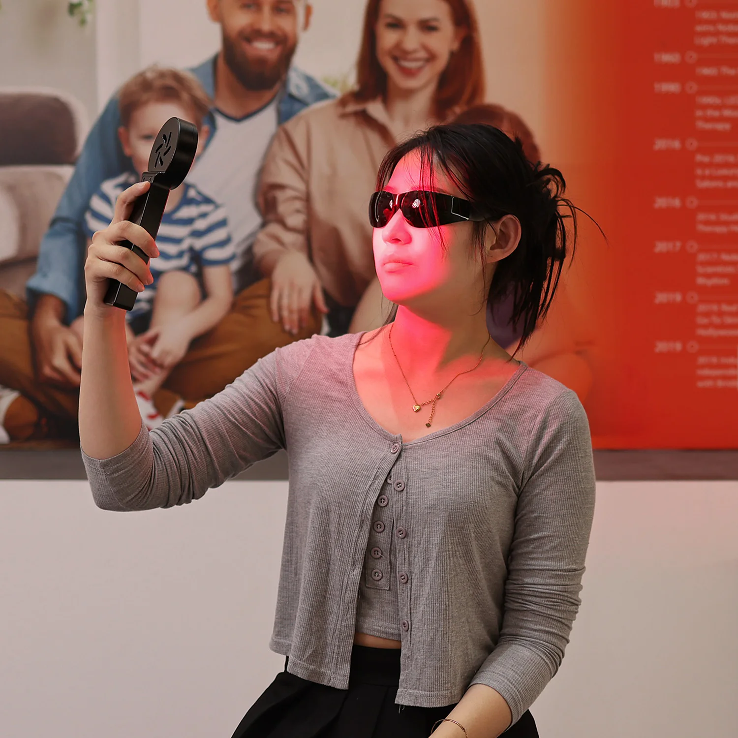 IDEAREDTHERAPY Portable beauty red light therapy 417nm 630nm 850nm wavelength infrared light therapy for home use