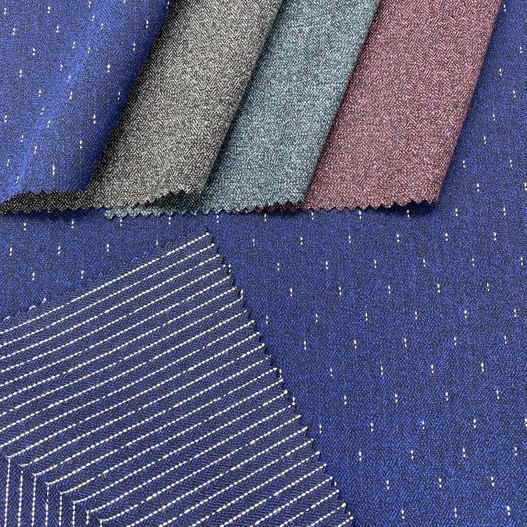 High Quality Wholesale Polyester  Rayon White dots on black modal elastane Tricot Fabric Brushed Flannel Fabric Worsted