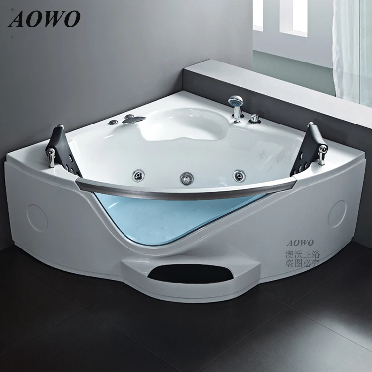 2022 New hot indoor triangle whirlpool massage yacuzzi spa bath tubs bathtubs pools swimming with ABS and 2 pillows