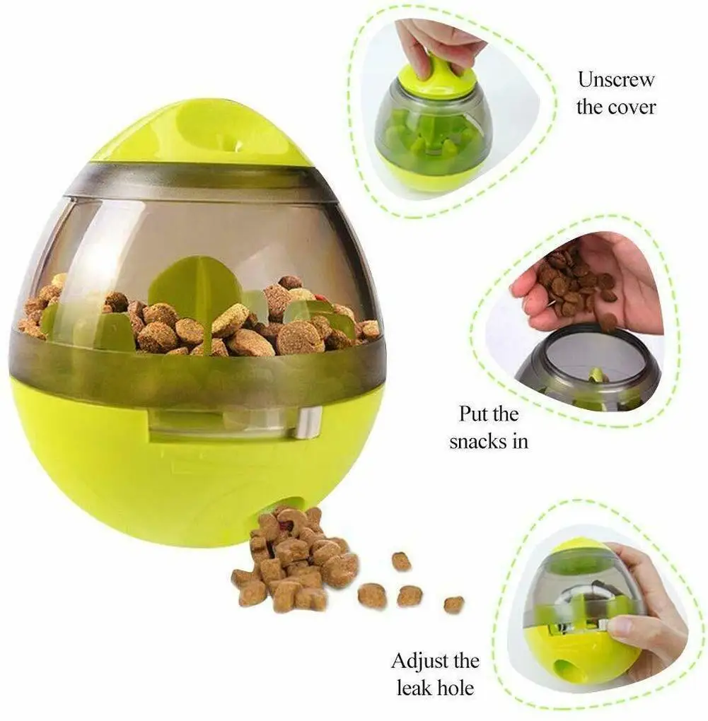 Interactive Dog Toys Slow Food Ball Dispenser IQ Treat Smarter Pet For Dogs Playing Training s Supplies