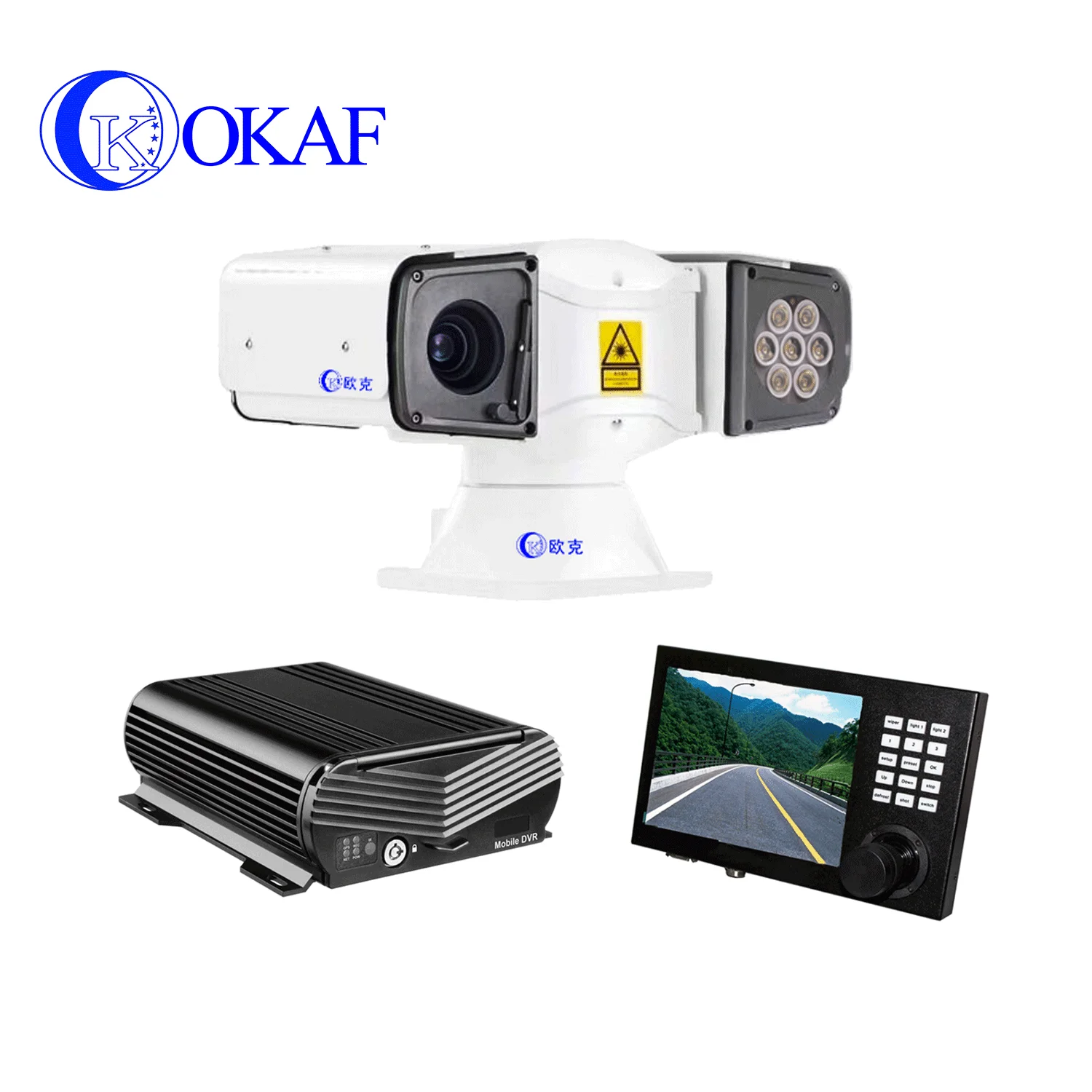 OK-CT130GR-20IP Okaf High Definition 1080P SDI IP AHD PTZ Camera Auto Tracking CCTV Security Vehicle Camera System