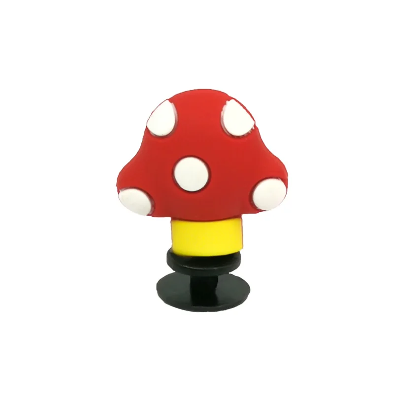 300pcs+ Custom Lovely Mushroom 3d Shoe Charms Pvc Shoes Lace Charms Bebes Decoration Fit For Croc Shoes