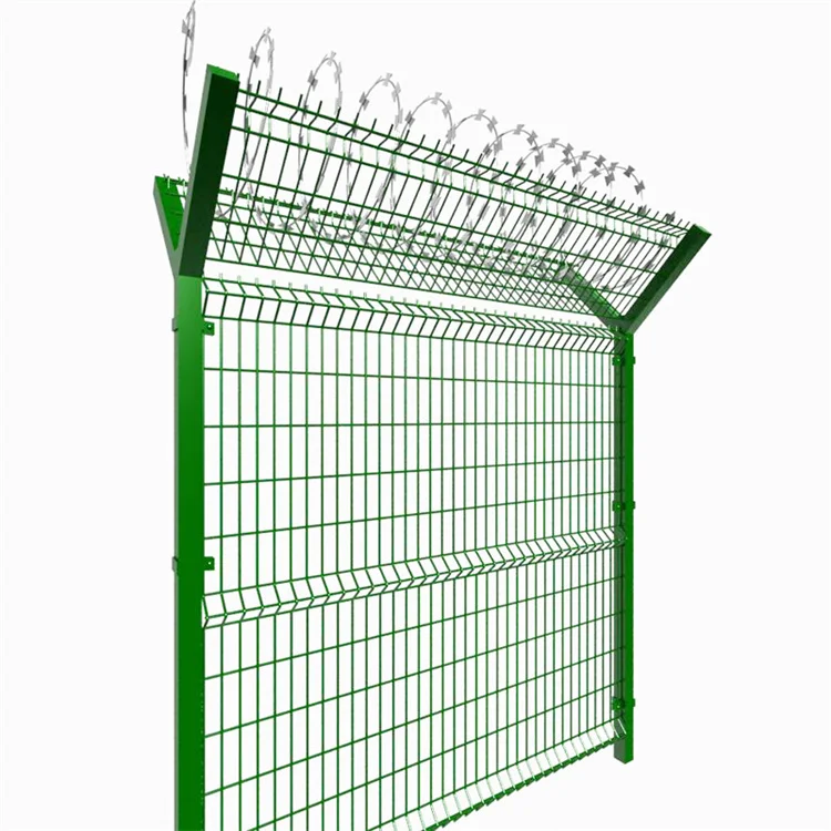 Green Polyester Coated Galvanized Welding Anti Climb 358 Fence In High Security