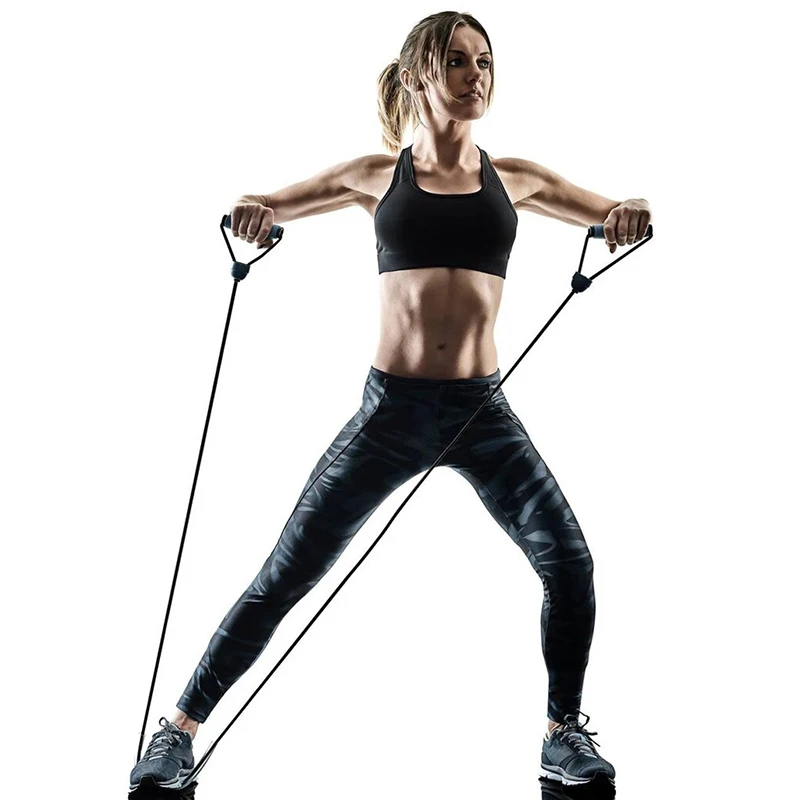 
High Quality Fitness Equipment Pilates Tubes 11 Piece Set Elastic Bands Gym Workout Resistance Bands 