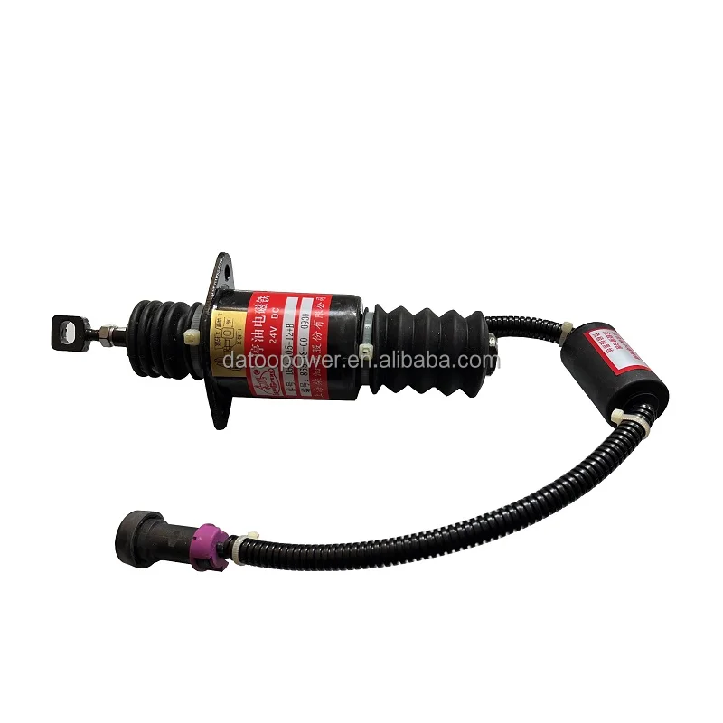 Shanghai Diesel Engine C6121 Parts Diesel Stop ShutOff Solenoid Parking Solenoid 24V DC C59AL-59AL213+A
