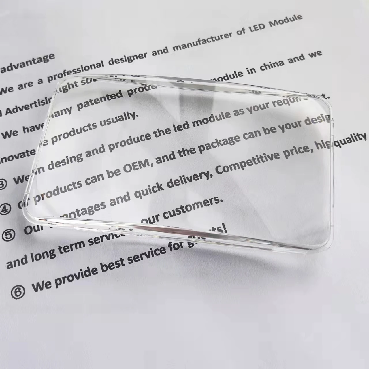 High Quality Optical Acrylic  Square Led Optical Lens Flashlight Flat Convex Lens Optical Lenses Aspherical Lens Suppliers