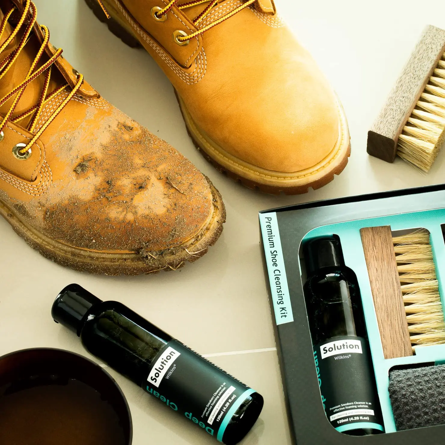 Shoe care kit ceaner and conditioner suede leather canvas nubuck  brush shoe cleaning kit