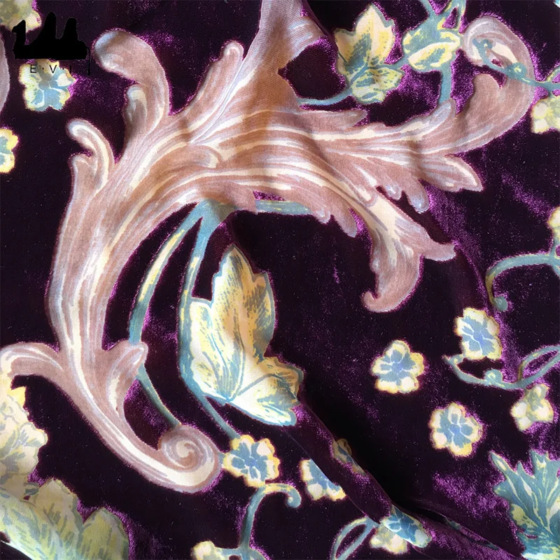 
2019 New design Burn Out Silk Viscose Velvet 