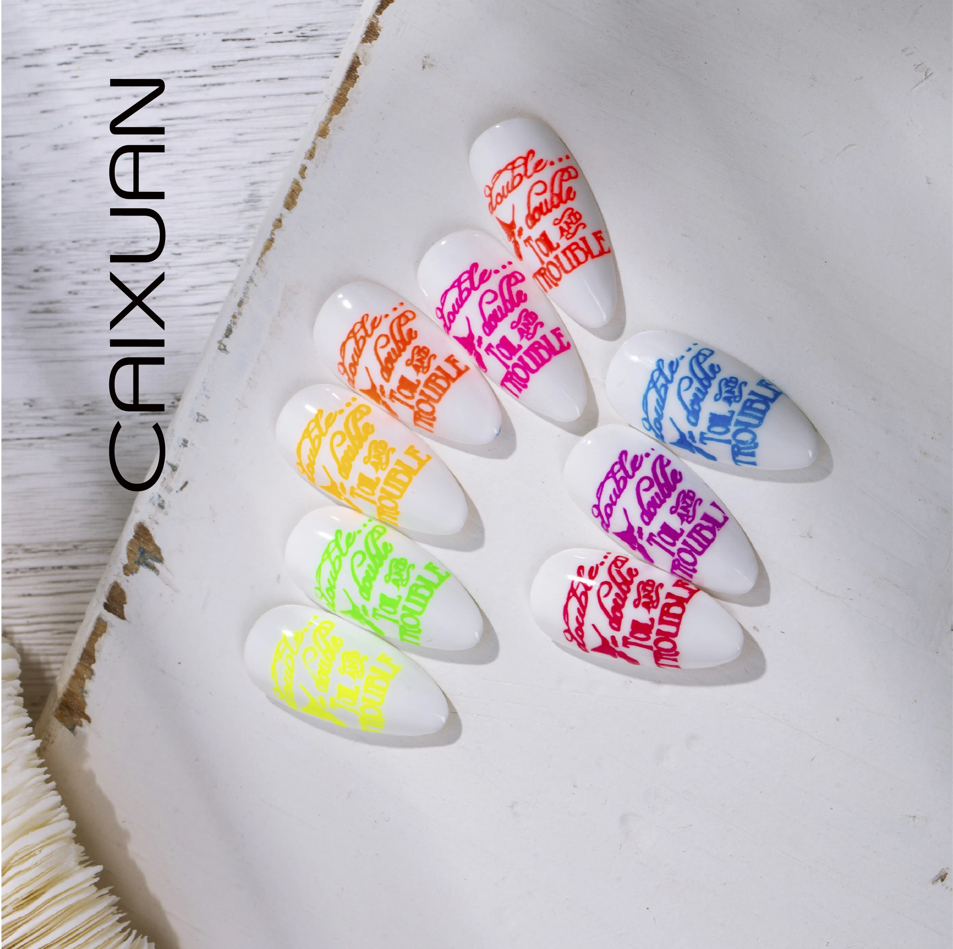 Neon color painting stamping gel art gel
