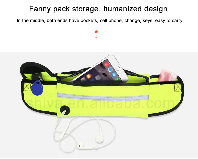 Elastic Adjustable Dual Bungee Dog Leashes Padded Waist Waterproof Bag Hands Free Dog Leash For Running