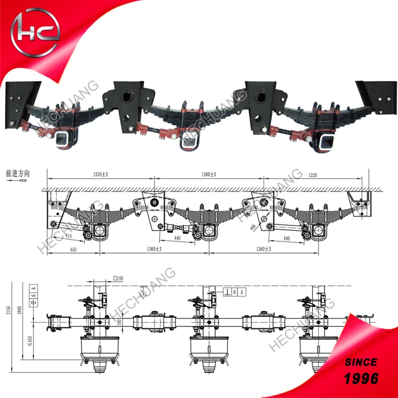 Vehicles parts of American/European type Mechanical suspension