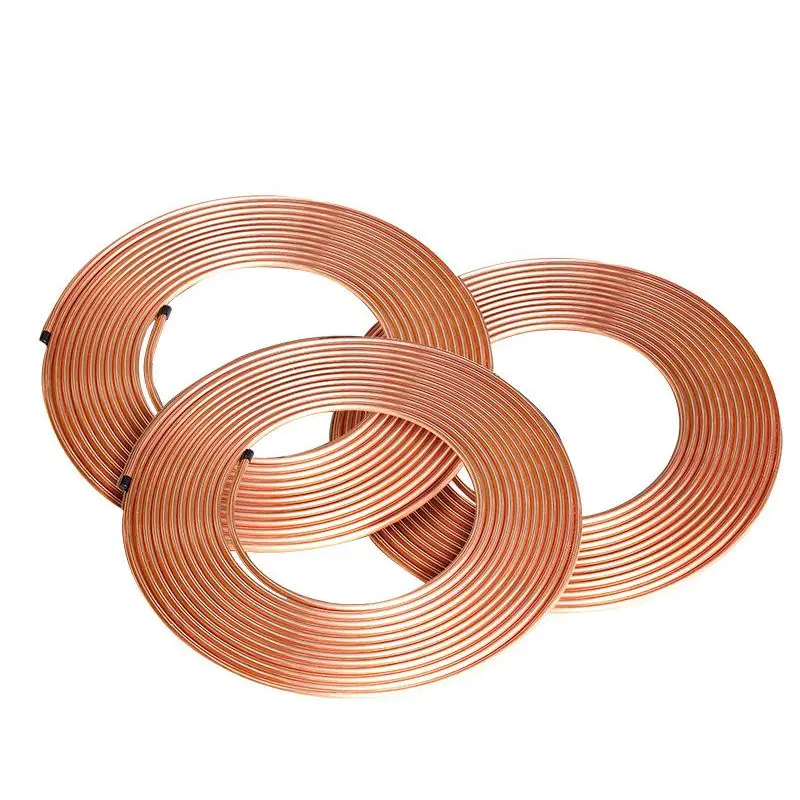 Customized Size C26000 C11000 C10000  Rectangular Oval Copper Coil Tubes  Refrigeration Part Copper Pipes