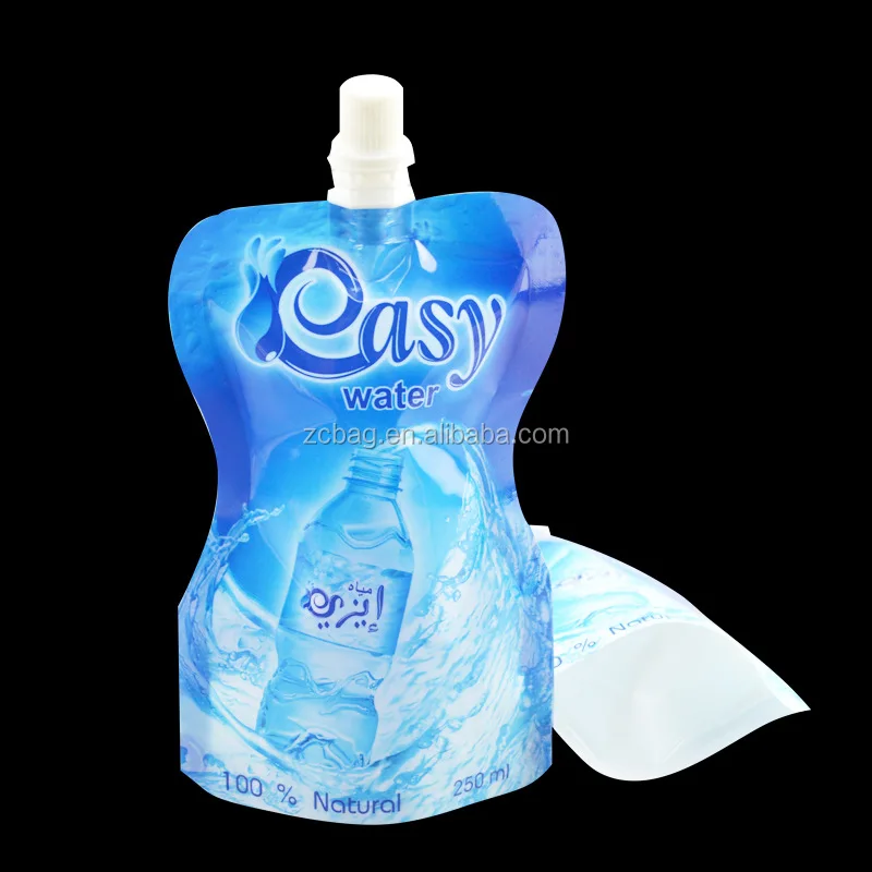 Moistureproof Grape Juice Tomato Juice 125ml Pouch Spout Nozzle Mylar Aluminium Metalized Flexo Gravure Embossing Packaging Bag