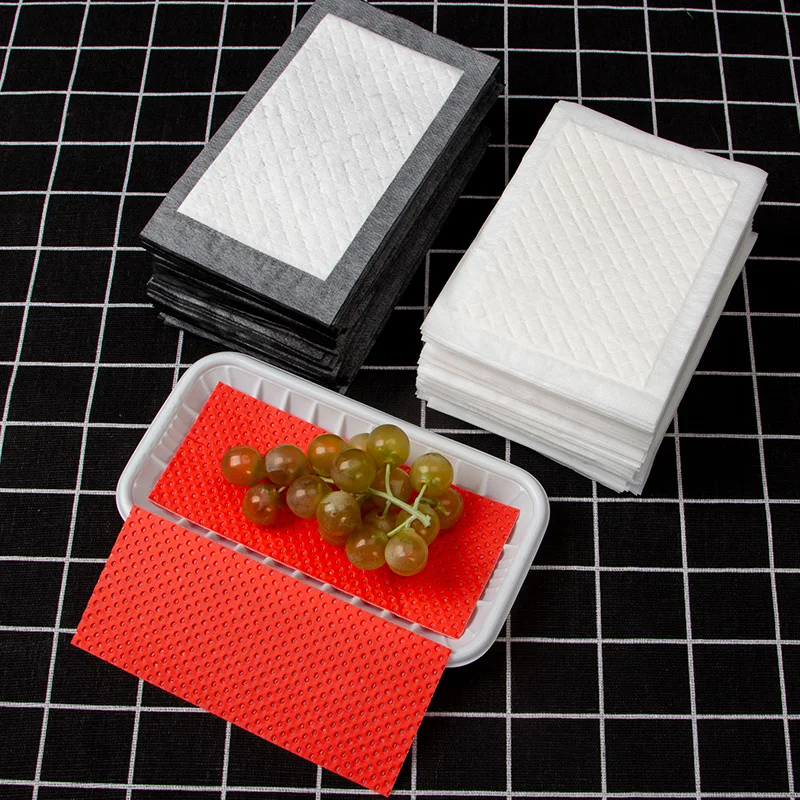 Wholesale Fruit Vegetable Absorbent Paper Liquid Absorbent Pad SAP Manufacturer Food Grade Fresh Pads