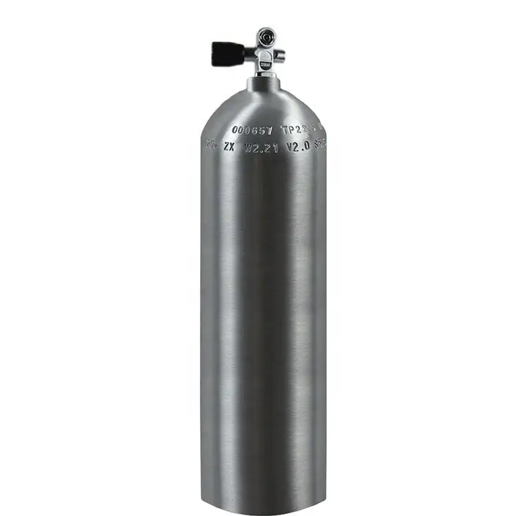 Aluminum alloy Tank with right hand tank valve for diving