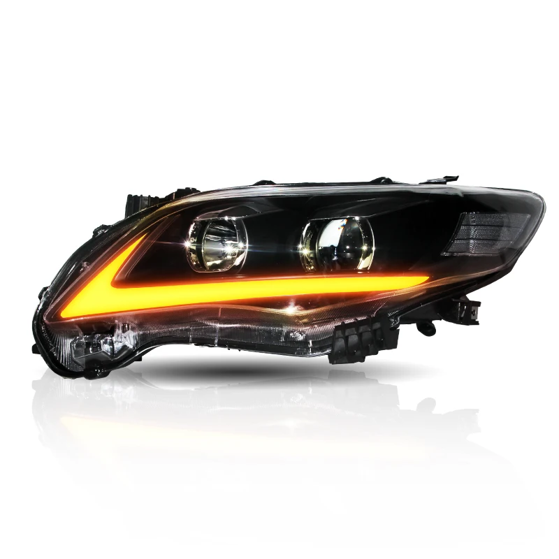 VLAND Factory Full LED Headlights With Sequential Turn Signal Headlamp 2011 2012 2013 Head Light For Toyota corolla Headlight