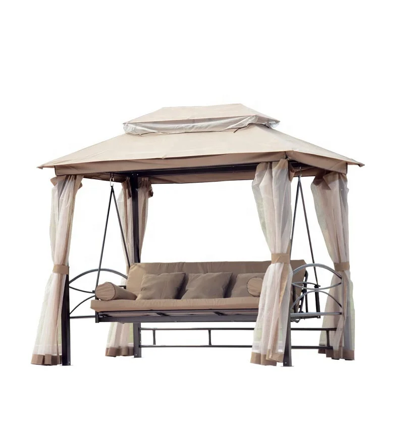 Высококачественные уличные качели-палатки для отдыха на трех человек, подвесные садовые качели