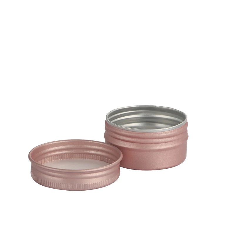 Aluminium Gold Tin with Screw Top Lid Rose Gold Empty 250ml Metal Soap Box 8oz Candle Tin White Round Tin Case Black Jars