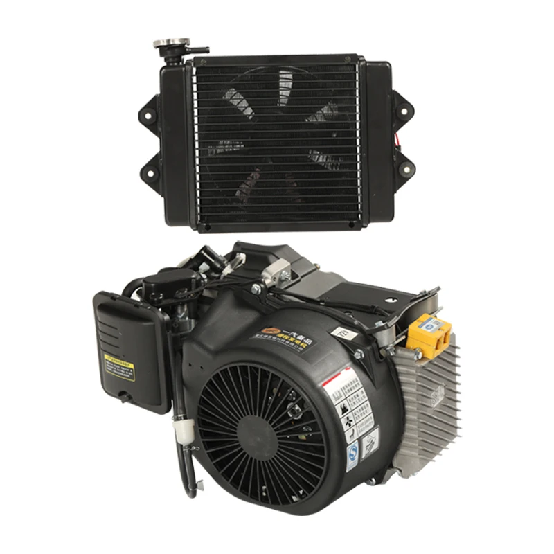 60v 72v Electric petrol 48 volt alternator 5KW dc gasoline range extender 48v water cooled generator