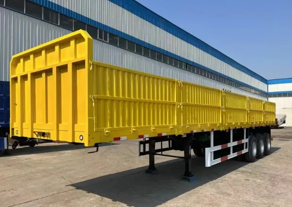 3 Axles Bulk and Container Transportation Steel Sidewall  Semi-Trailer Side Wall Semi Truck Trailer