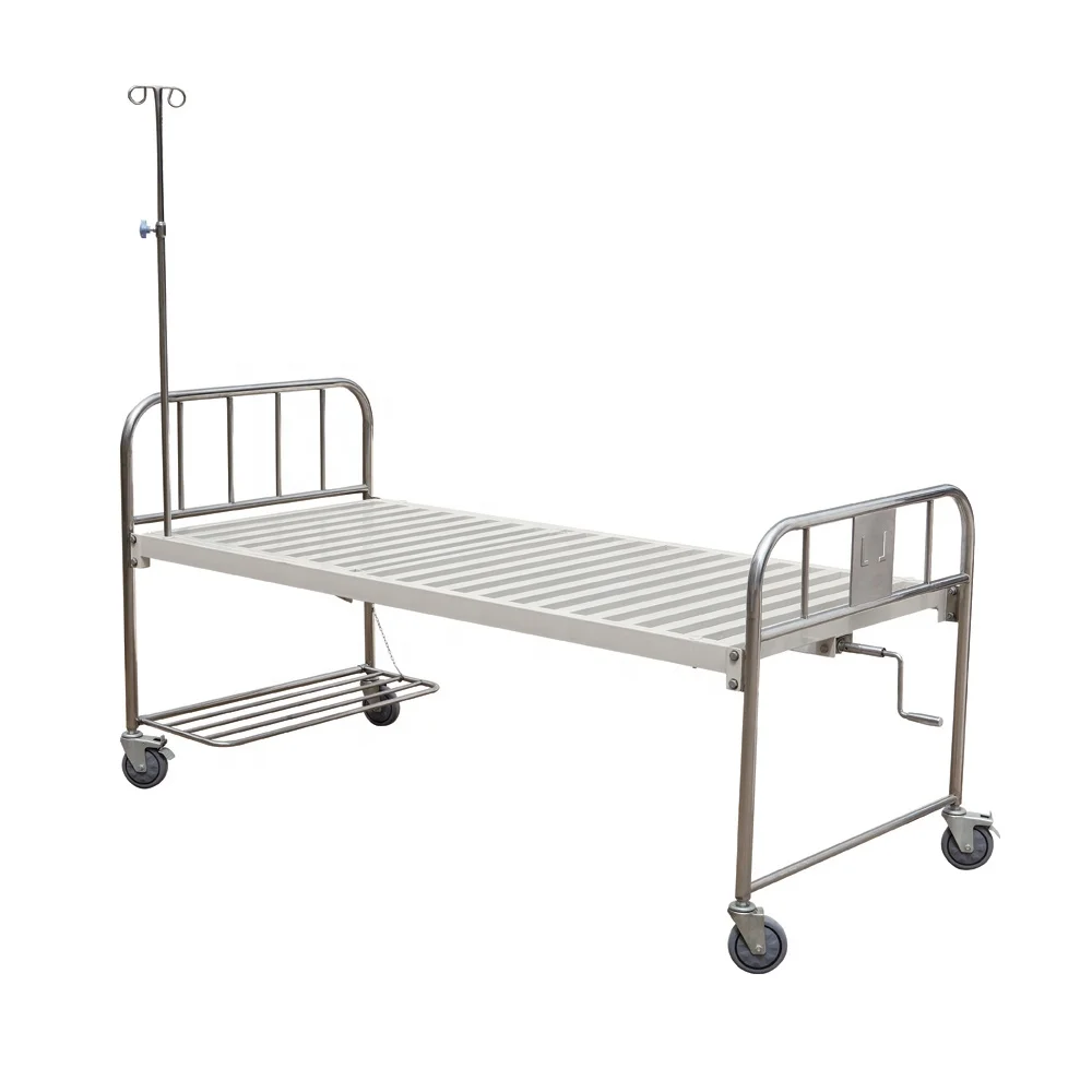 Simple hospital furniture low price manual 1 crank janak hospital bed