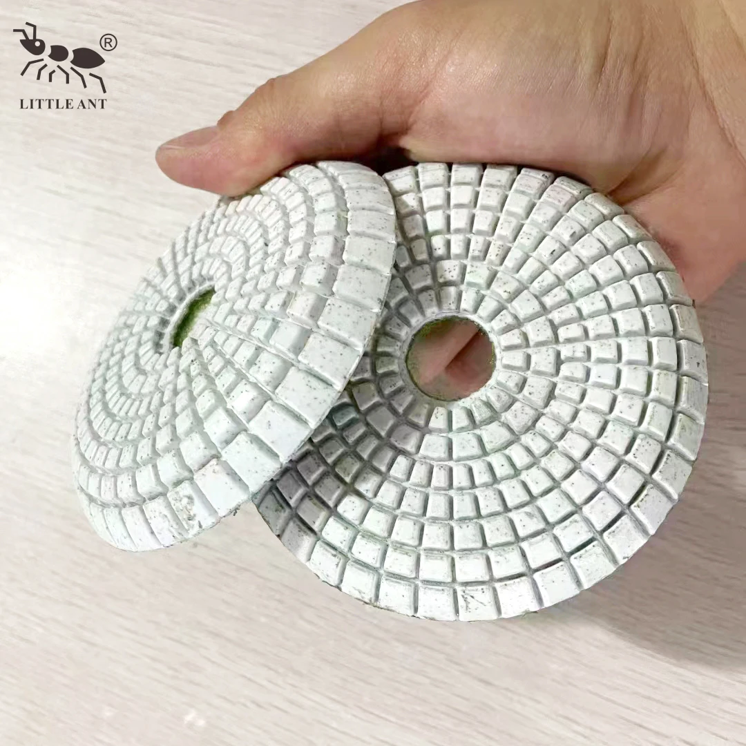 LITTLE ANT Diamond Buffing Pads Granite Marble Polishing 100mm Convex Concave Stone Curving Inward 4 Inch Bowl