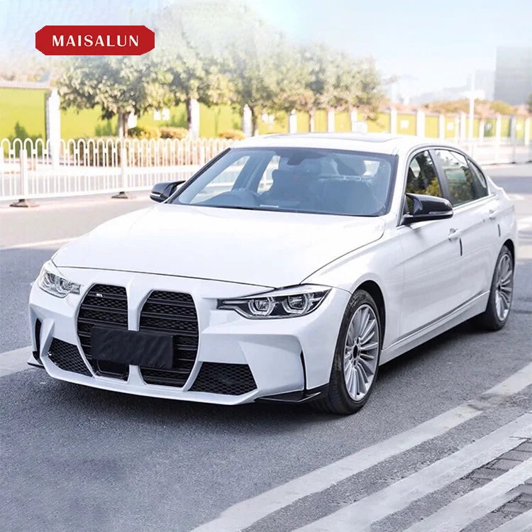For BMW 3 Series F30 car bumper body kit Front Bumper Rear Bumper Side Skirts upgrade G80 M3 style bodykit