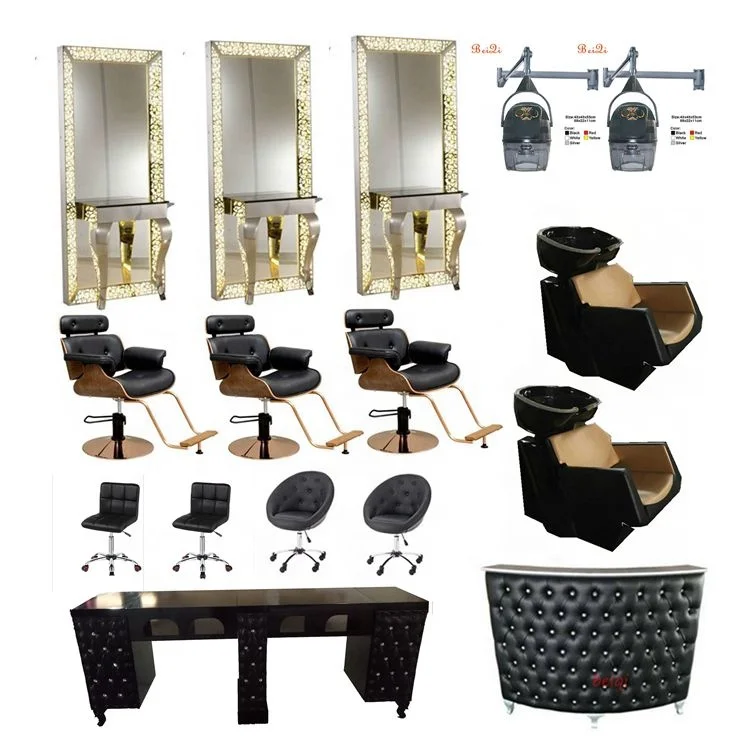 Modern beauty salon furniture sets hair styling hairdressing chairs barber