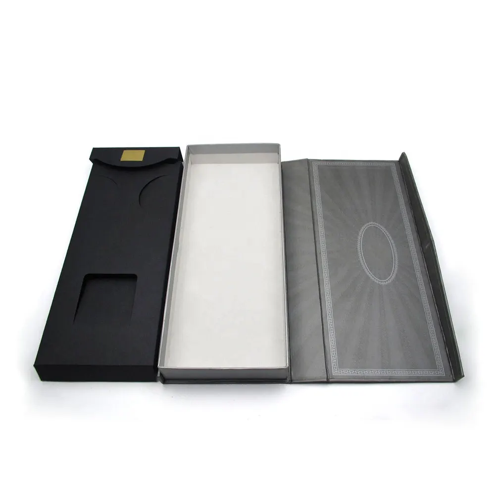 Bow Boxes Luxury Packaging Cardboard Custom Set paper cardSets Style Black Tie Box