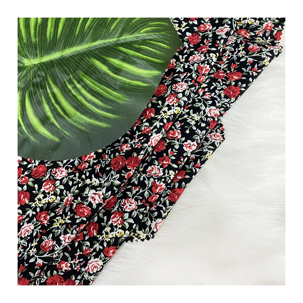 
Wholesale 105gsm Digital Printed Spandex Print Fashion Floral Fabric OEM 