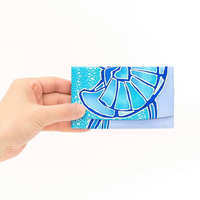 Japanese kimono leather business waterproof memory card case