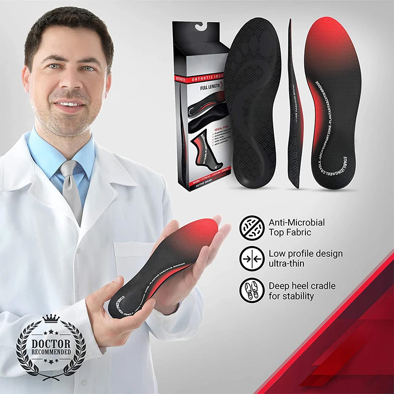  Полноразмерные ортопедические стельки Physix Gear Sport с поддержкой свода стопы лучшие для подошвенного фасциита бега