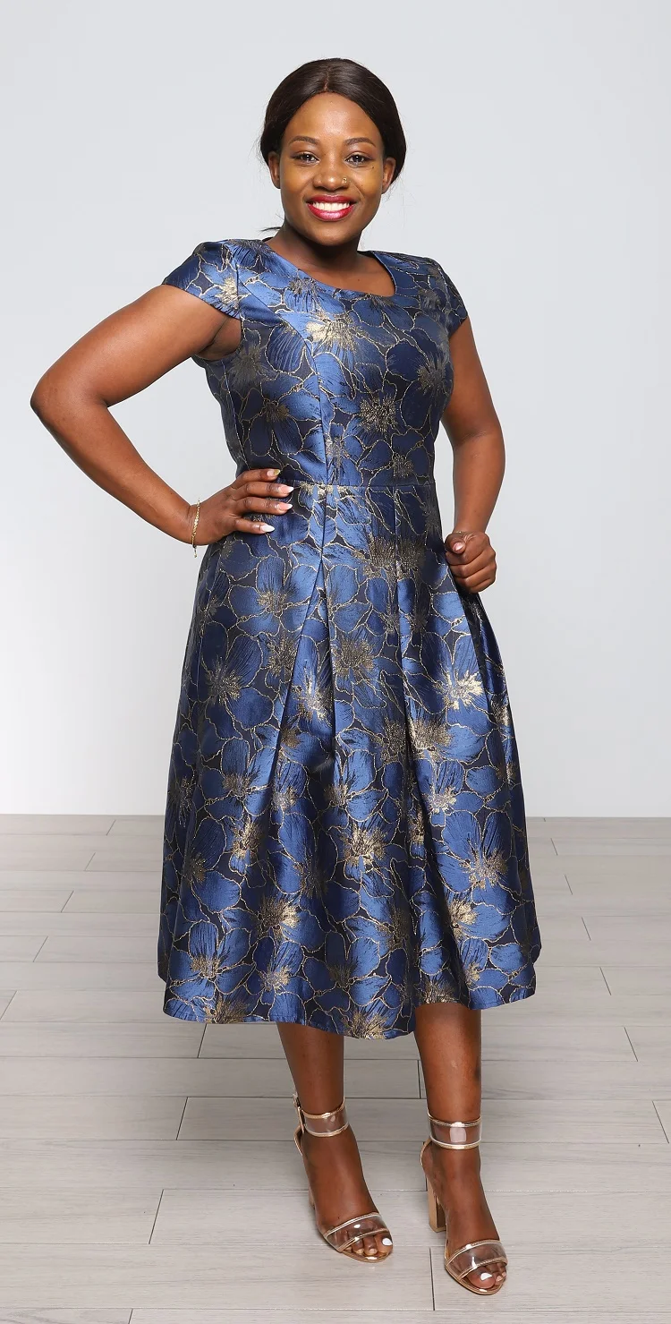 Turkey women office dresses OEM African Elegant Dresses For Women African Clothes Pleated Maxi Dress Dashiki Ladies