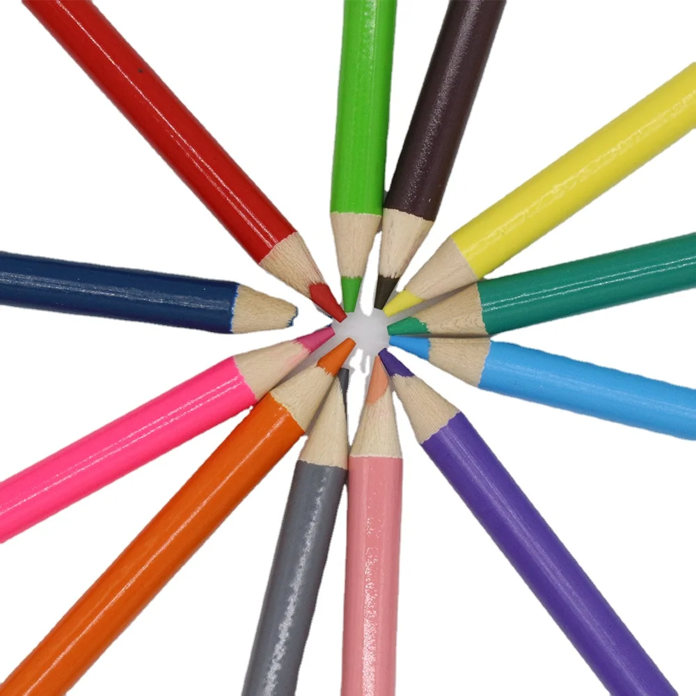 Customized Professional Drawing 12 24 36 Color Pencil High Quality EN71 Wooden Colored Pencil