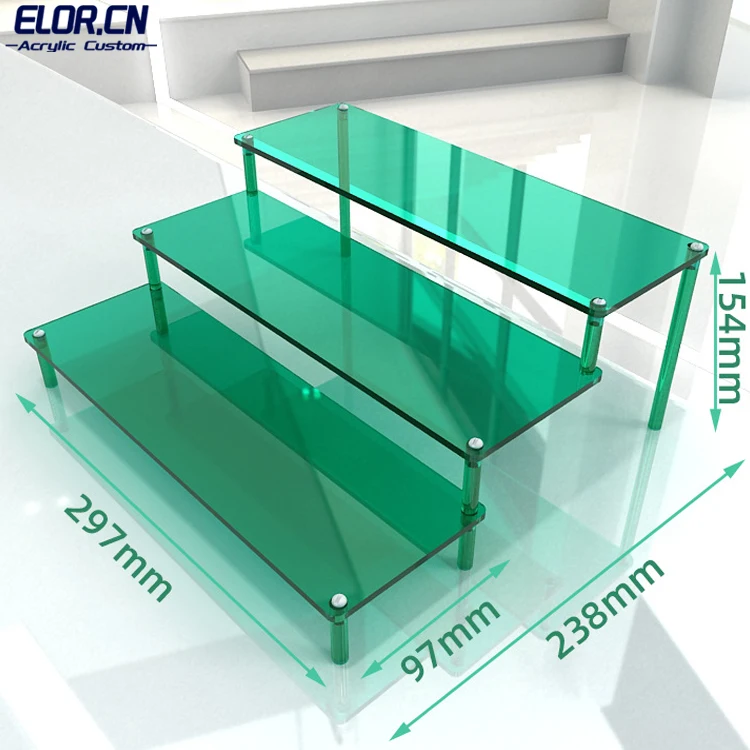 ELOR Semicircle Shape 3 Tier Removable Acrylic Cake Display Stand for Party Dessert Holder Wedding Birthday Party Decoration