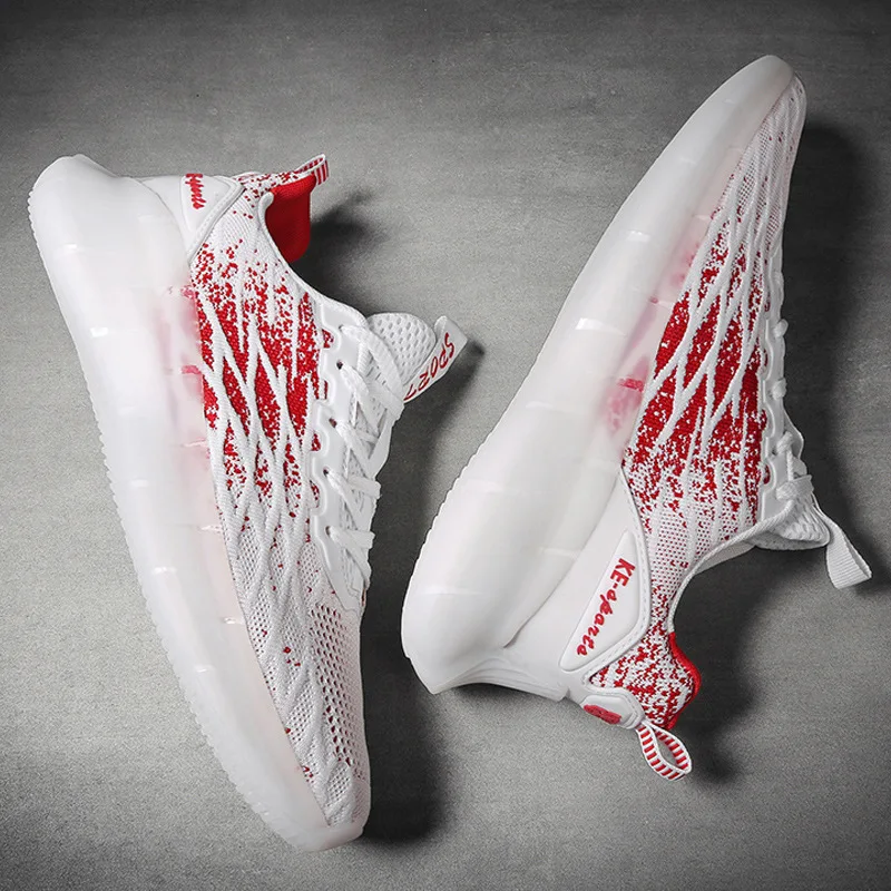 High Quality Fashion Comfort Lace-up Men Breathable  Sneakers  Flying men  fashion sneakers for men