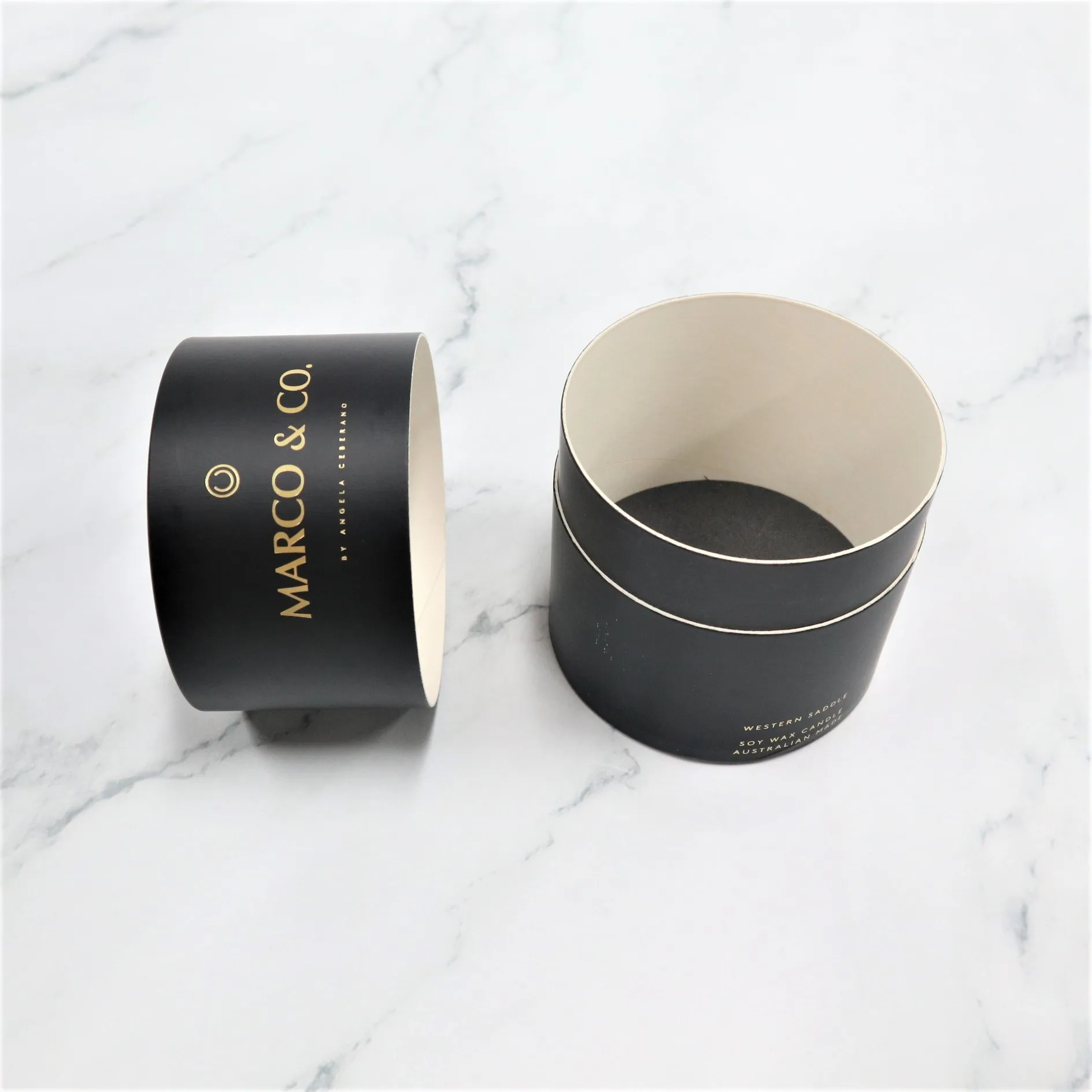 Eco Friendly Modern Private Label Luxury Candle Glass Jar Box Paper Tube Candle Cylinder Packaging