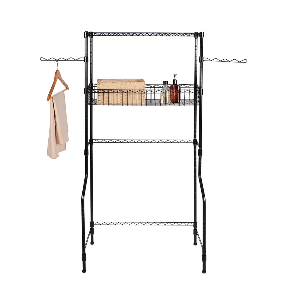 Cheap Price Space Saver Laundry Storage Bathroom Racks Toilet Shelf Laundry Over The Washing Machine Rack For Home