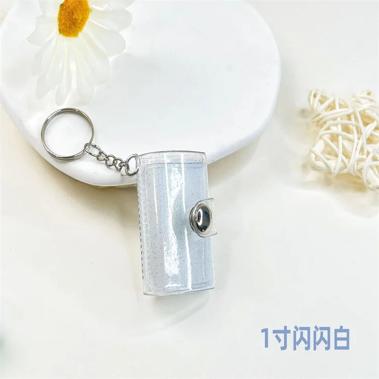 1-2 Inch Pocket Photo Album key chain Photo Storage Keychain 20 Pockets Personalized Insert Mini Frame Photo Book Album Keychain