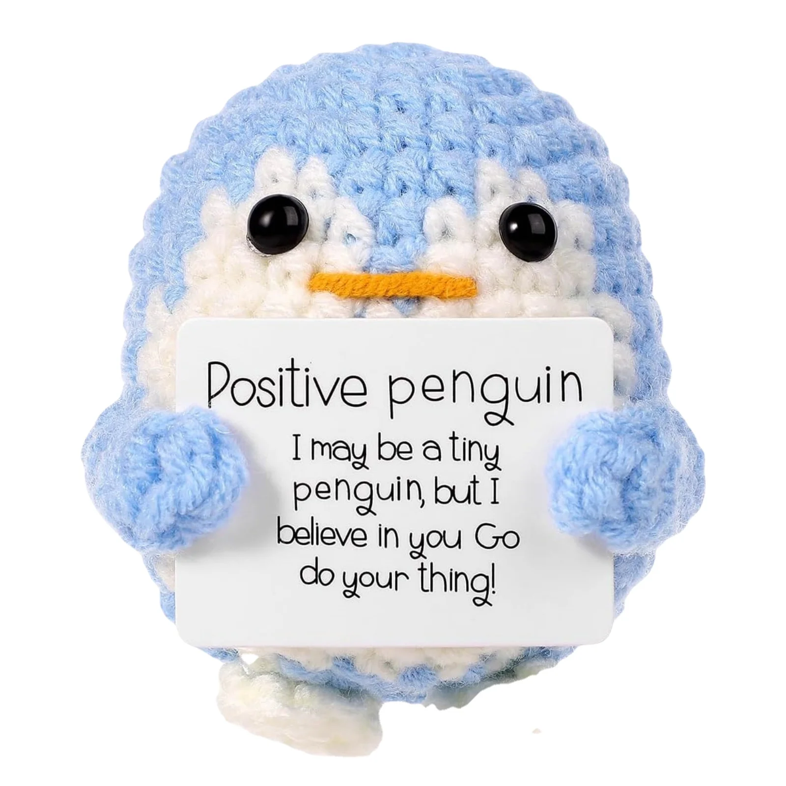 Cute DIY Handmade Cartoon Style Penguin Crochet Kit Hand-knitted Animal Yarn Plush Toy Positive Penguin Stuffed Animal Toys