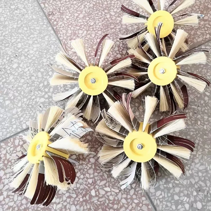 Sandpaper sisal grinding and polishing electric drill sisal sand polishing wheel micro polishing brush