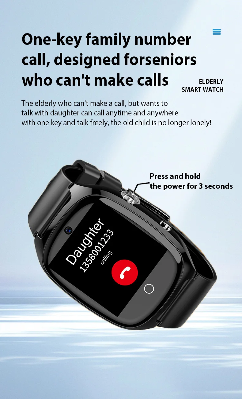 Medical Alert Systems Security Solution 4G Tracker Elderly Gps VD300 Call SmartWatch Location Fall Detection Monitor Smart Watch