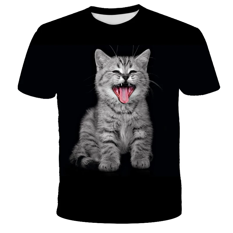Production and sales of 3D Sublimate cat pattern T-shirts