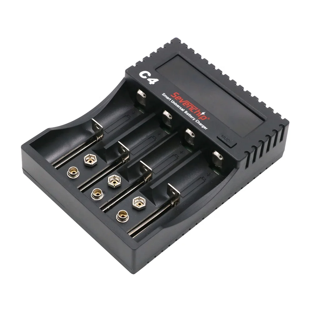 Sevenchip C4 18650 зарядное устройство с ЖК-дисплеем портативное смарт-зарядное для 17670 26650 20700 18350 AAA литий-ионная тестовая Емкость
