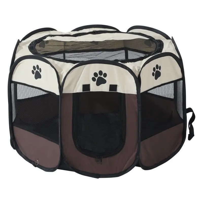 Portable Pet Cage Houses Foldable Pet Tent Outdoor Dog House Octagon Dog Cages Cat Dog Playpen Puppy Kennel Cage Pet Manufacture