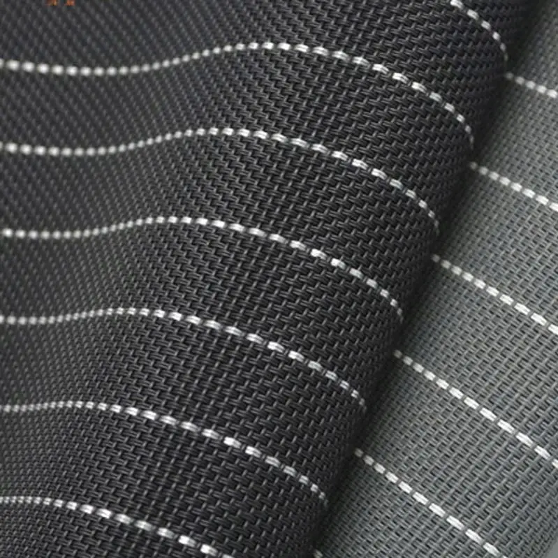 Good Price Printing Outdoor Strip Color Wire Coated Fabric Pvc Mesh Sheet For Outdoor Furniture
