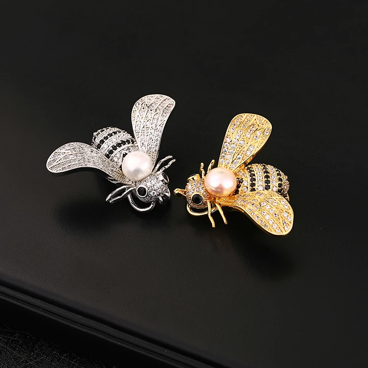 
Classic bee brooches zircon insect jewelry bumble bee brooch handmade brooch 