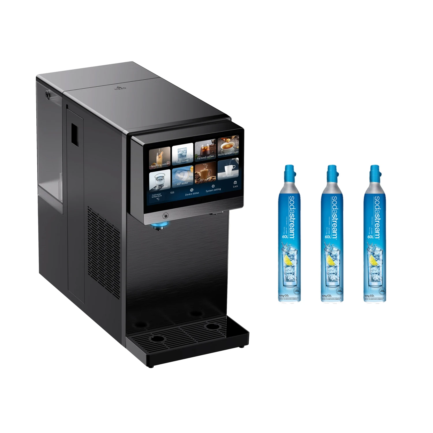 2024 latest Nanotech soda stream sparkling water machines with hot cold reverse osmosis water dispenser reduce plastic