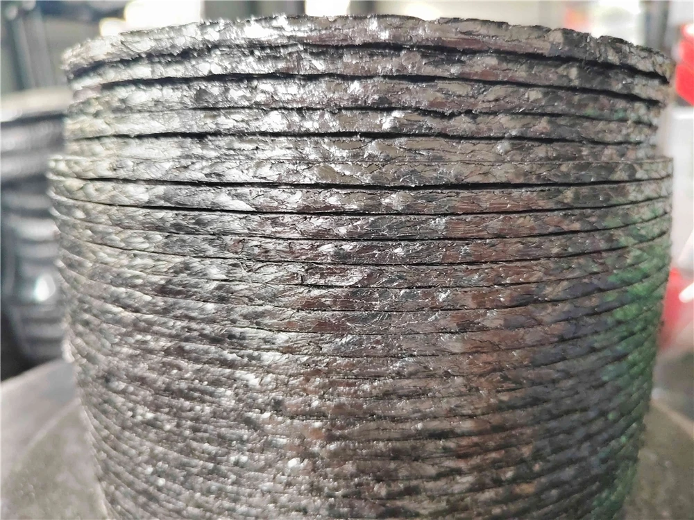 OEM manufacture supplier of expandable packings high temperature dipped black braided rope ptfe graphite gland packing