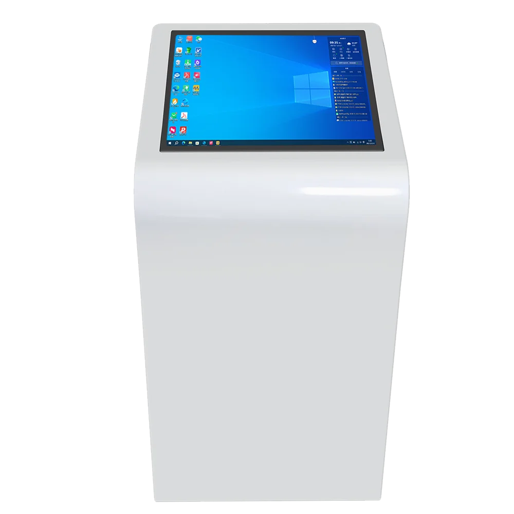 Interactive Self Service Information Kiosk Horizontal Movable Touch Screen Floor Standing Kiosk for 4S Shop Reception Lobby